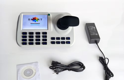 DE/IPK1008 Пульт управления PTZ IP камерами, с дисплеем 5". Джостик управления, дополнительный выход на внешний монитор. Full HD. до 5 Мп.