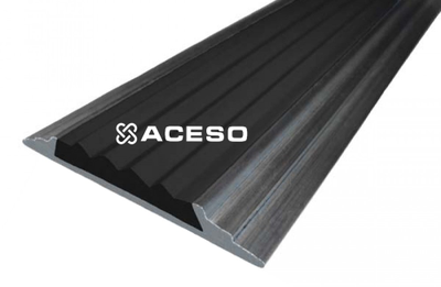 Алюминиевая полоса с резиновой вставкой 3000 мм  цвет в ассортименте