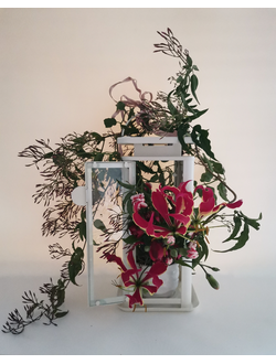 Фонарь с цветами