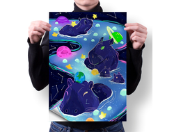 Плакат вертикальный Капибара, Kapibara-san №39