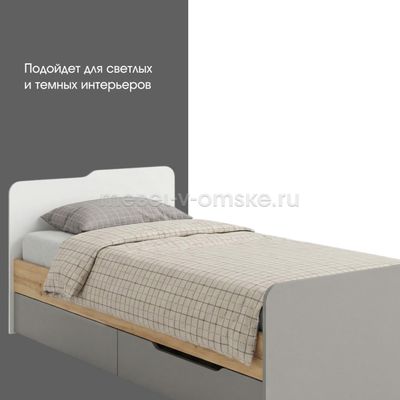 Кровать Оливер-0,9 с ящиками
