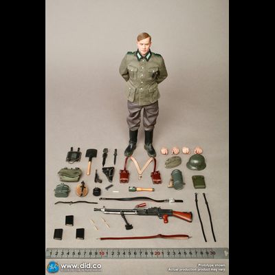 ПРЕДЗАКАЗ - Немецкий пулеметчик - Коллекционная фигурка 1/6 WWII German Gunner – Friedrich (D80191) - DID ?ЦЕНА: 23500 РУБ.?