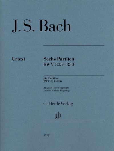 Bach, J.S. 6 Partiten BWV825-830: f?r Klavier (ohne Fingersatz)