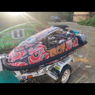 Наклейки на Гидроцикл Yamaha SuperJET хохлома 2009 #1438