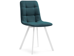 Стул на металлокаркасе Чилли морская волна / белый