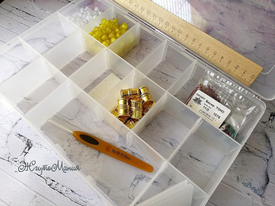 КОНТЕЙНЕР "Gamma" Коробка для шв. принадлежностей пластик ОМ-063 прозрачная