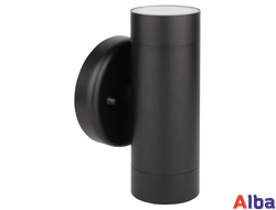 светильник настенный уличный двухлучевой черный