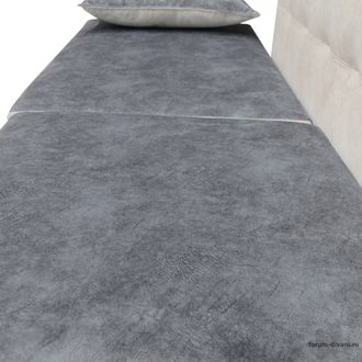 Кушетка Лилия, Серая/Слоновая кость Правая