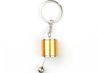 Брелок рычаг КПП, металл, ЗОЛОТО