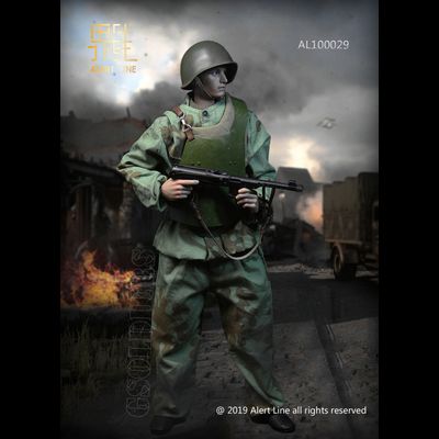 Боец штурмовой инженерно-саперной бригады (ШИСБР) - Коллекционная ФИГУРКА 1/6 scale action figure WWII World War II Soviet Union - assault engineering (AL100029) - Alert Line