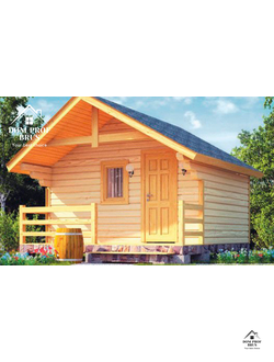 Баня из профилированного бруса "Дровосек" 16м2 4х4