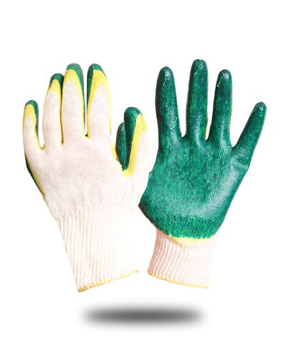 Перчатки х/б с двойным латексным покрытием 13-й кл., инд.упаковка (х10х300)