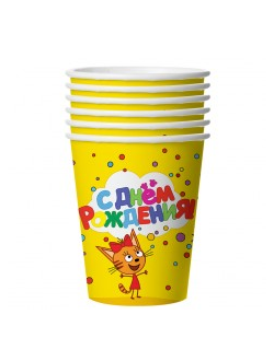 Стакан Три кота  6 шт 200мл