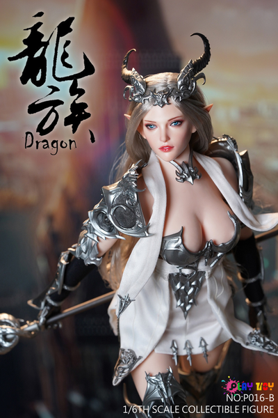 ПРЕДЗАКАЗ - Эльфийка-воин в серебряном - КОЛЛЕКЦИОННАЯ ФИГУРКА 1/6 Dragon Elves silver (P016B) - PLAY TOY ?ЦЕНА: 26700 РУБ?
