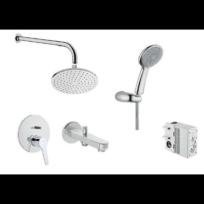 Набор встроенной душевой системы VitrA Solid-S, на 3 направления, хром, A49287EXP