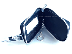 Ключница авто с окошком из натуральной кожи с логотипом MAZDA