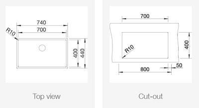 Мойка Blanco CLARON 700-U с отв. арм. InFino, Durinox