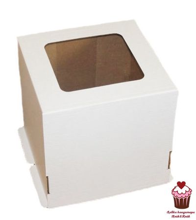 Коробка для торта С ОКНОМ гофрокартон 30х30х30 см, 25 ШТУК