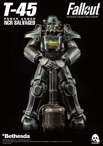 Выживший в силовой броне Т-45 НКР (Fallout) - ФИГУРКА 1/6 Fallout T-45 NCR Salvaged Power Armor (3Z0177) - Threezero