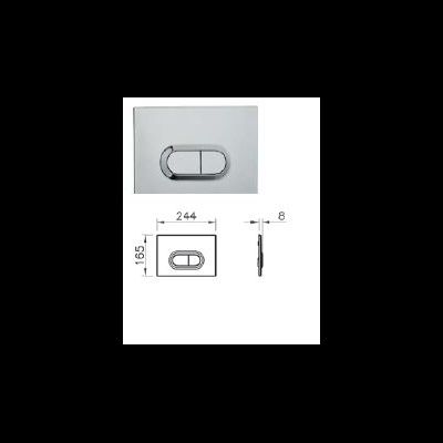 Комплект: унитаз с сиденьем дюропласт VitrA Normus, с микролифтом, инсталляцией и панель управления, цвет глянцевый хром, 9773B003-7206