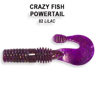 Твистер съедобный Crazy Fish POWERTAIL 4-7-2-5 (сирень)