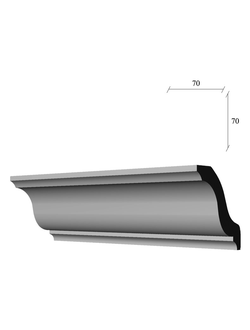 карниз гладкий К-12