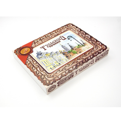 Тульский пряник "Подарок" в коробке с яблочным повидлом" 500 гр.