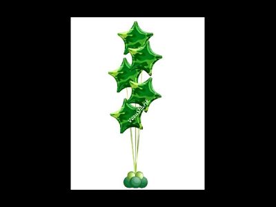 Фонтан шаров на 23 февраля "5 милитари звезд"