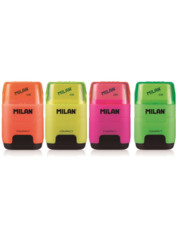 Ластик -точилка Milan Compact Fluo, цв в асс 4719116