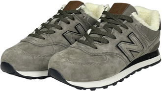 New Balance 574 Sand Grey Black с мехом