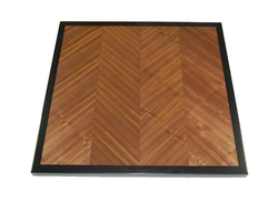 Quartered Walnut Veneer in V-Match Pattern with Ebony Stained Walnut Edge