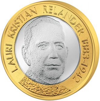 5 евро Президенты Финляндии. Лаури Кристиан Реландер, 2016 год