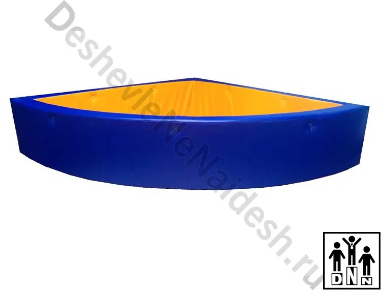 Сухой бассейн угловой синий-желтый