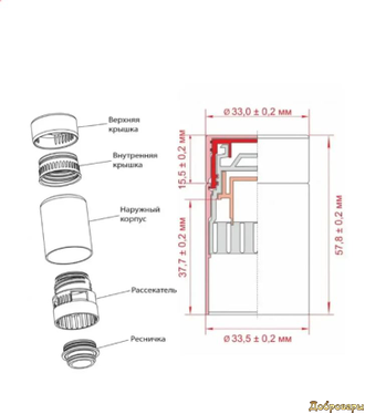 Колпачок Гуала 58 мм Домашний продукт Золото 10 шт