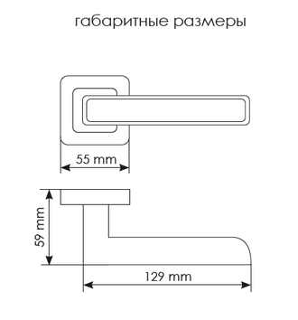 Дверные ручки Morelli "FLEX" MH-44 SC/CP-S55 Цвет - Мат. хром/полированный хром