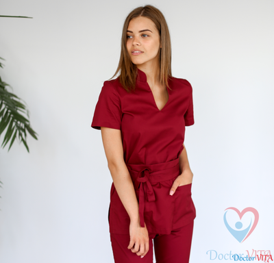 БЛУЗА DOCLIKE DL418 Бордо