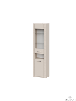 Калипсо Шкаф-пенал со стеклом Меланж