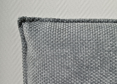 Сильвия кровать интерьерная ткань Сталь (с основанием)