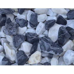 Черно-белая мраморная крошка галтовка