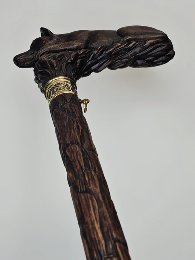 Трость "Волк на отдыхе"