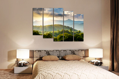 Модульная картина "Животворящие лучи солнца"