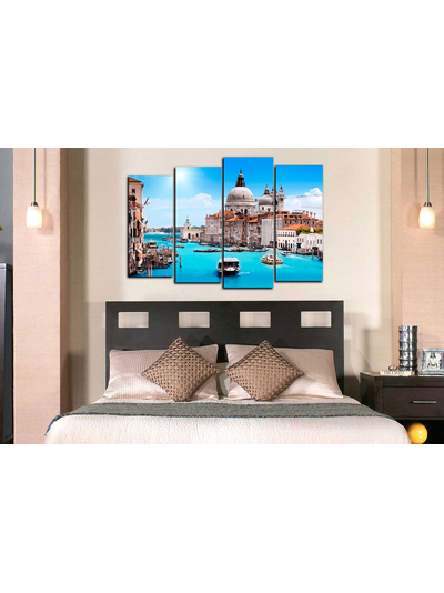 Модульная картина &quot;Город на воде&quot;