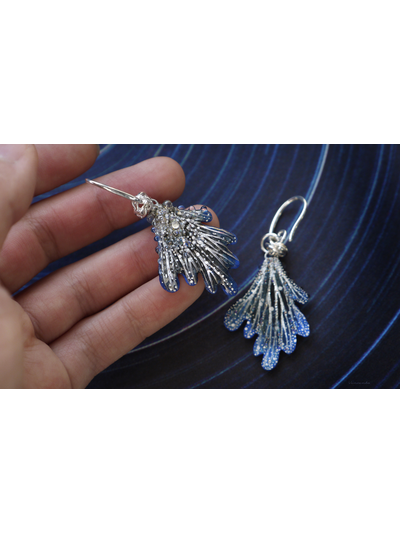 Серьги-крылья "Дитя звёздного моря", волшебное украшение-талисман