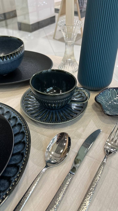 Чашка с блюдцем 0.25л "Black Kitchen"