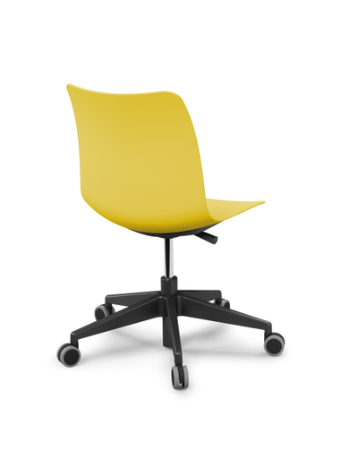 Кресло COLLEGE SW на черной крестовине (желтый пластик)