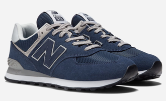 New Balance 574 Blue (Экозамша) сбоку