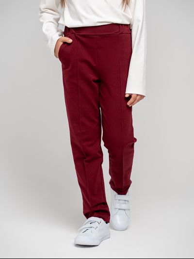 Брюки трикотажные бордо