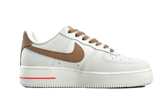 Nike Air Force 1 07 Low (Белые с коричневым)