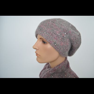 Vizio Италия 1010 B берет серый с фуксией зимний