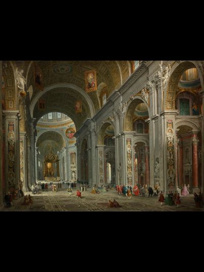 Картина обогреватель, репродукция Джованние Панини Вид на Пьяцца дель Пополо в Риме